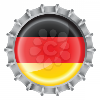 Royalty Free Clipart Image of a German Flag Bottle Cap