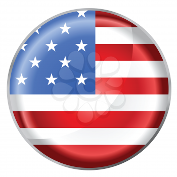 Royalty Free Clipart Image of an USA Flag