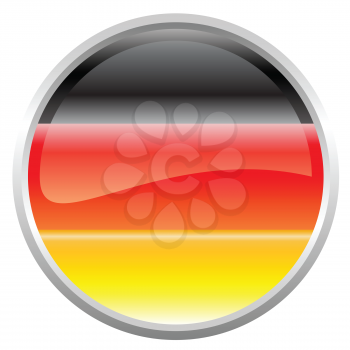 Royalty Free Clipart Image of a Flag of Germany Button