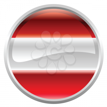 Royalty Free Clipart Image of a Flag of Austria Button
