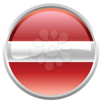 Royalty Free Clipart Image of a Flag of Latvia Button