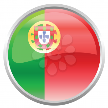 Royalty Free Clipart Image of a Flag of Portugal 