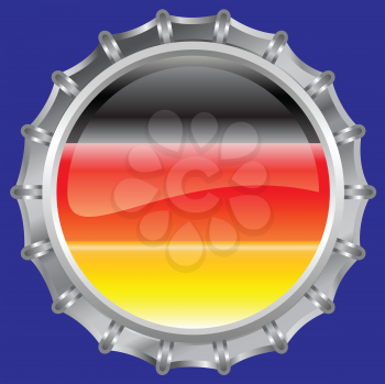 Royalty Free Clipart Image of a Flag of Germany Bottle Cap