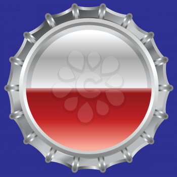 Royalty Free Clipart Image of a Flag of Poland Bottlecap
