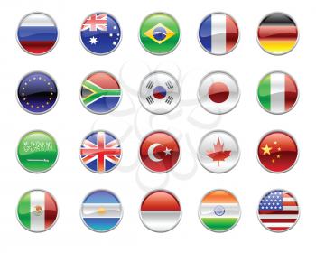 Royalty Free Clipart Image of Flags of the World