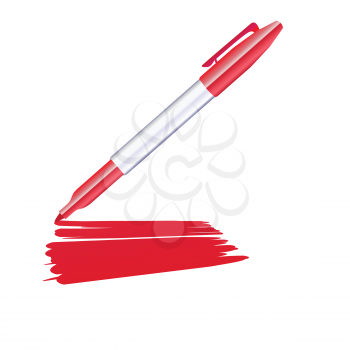 Royalty Free Clipart Image of a Red Marker
