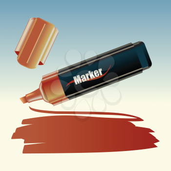 Royalty Free Clipart Image of a Marker