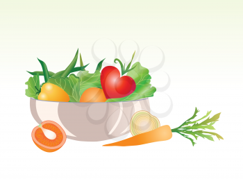 Royalty Free Clipart Image of a Salad