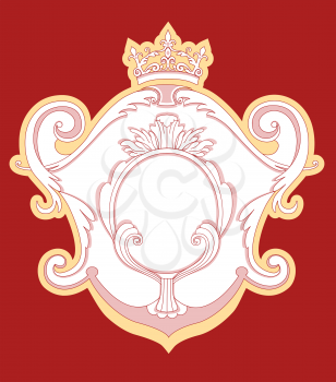 Royalty Free Clipart Image of a Heraldic Frame