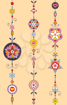 Royalty Free Clipart Image of Decorative Wind Chimes