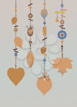 Royalty Free Clipart Image of Wind Chimes