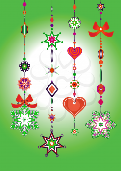 Royalty Free Clipart Image of Decorative Charms