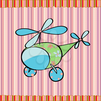 Royalty Free Clipart Image of a Helicopter Background