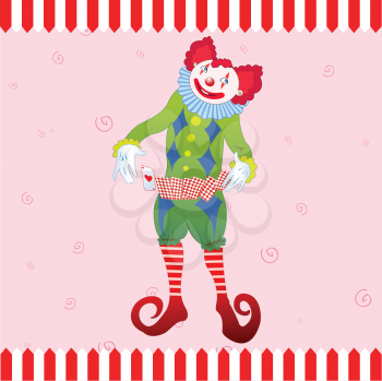 Royalty Free Clipart Image of a Clown