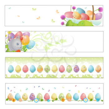 Royalty Free Clipart Image of Easter Banners