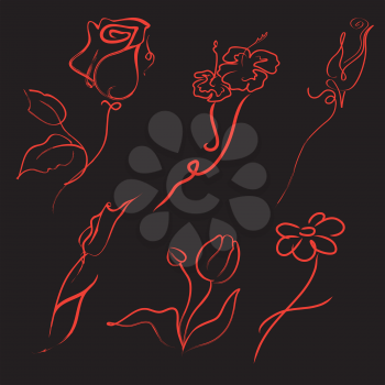 Royalty Free Clipart Image of Flowers