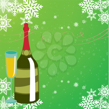 Royalty Free Clipart Image of a New Year's Background