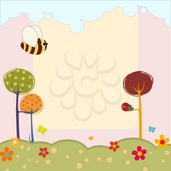 Royalty Free Clipart Image of a Cute Nature Background