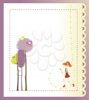 Royalty Free Clipart Image of a Greeting Card Template