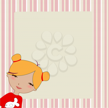 Royalty Free Clipart Image of a Girl