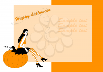 Royalty Free Clipart Image of a Halloween Party Invitation