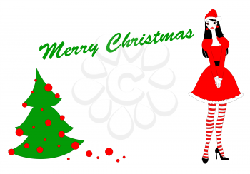 Royalty Free Clipart Image of a Christmas Greeting Card
