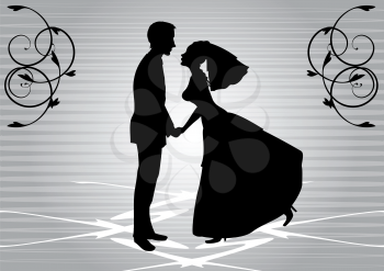 Royalty Free Clipart Image of a Wedding Invitation