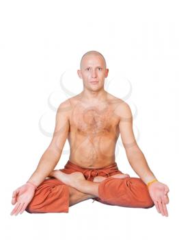 Royalty Free Photo of a Man Doing Yoga