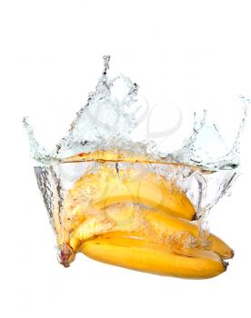Royalty Free Photo of a Bunch of Bananas in Water