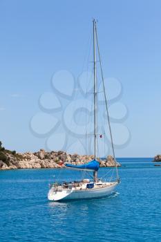 Royalty Free Photo of a White Sailboat