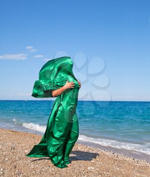 Royalty Free Photo of a Woman By the Ocean