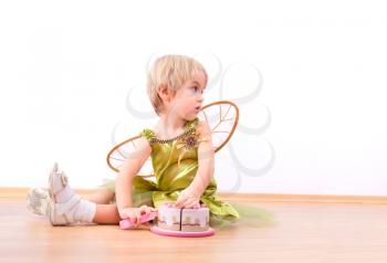 Royalty Free Photo of a Little Girl Dressed as a Fairy