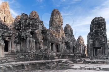Royalty Free Photo of an Ancient Temple Prasat Bayon in Angkor