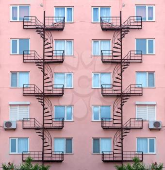 Royalty Free Photo of a Facade of Stairs on a House
