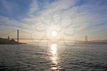 Bridge over the Bosporus at sunrise

