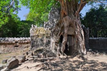 Ancient temple Preah Khan in Angkor complex, Siem Reap, Cambodia
