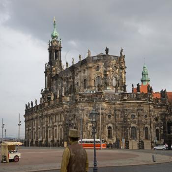 Holy trinity church on Theaterplatz square in Dresden, Germany
