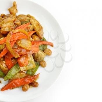 Royalty Free Photo of Spicy Fillet of Chicken With Vegetables