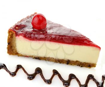 Royalty Free Photo of a Slice of Cheesecake