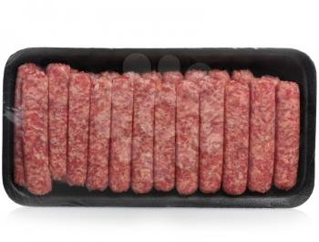 Royalty Free Photo of Raw Pork Sausages in a Package