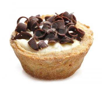 Royalty Free Photo of a Cream Cheese Tart With Chocolate