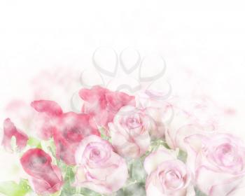 Royalty Free Photo of Pink and Red Roses