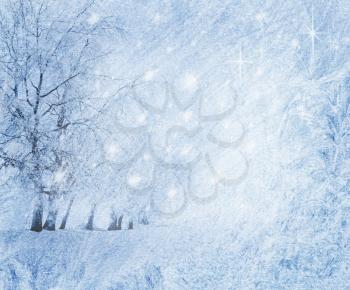 Royalty Free Photo of a Blue Winter Background