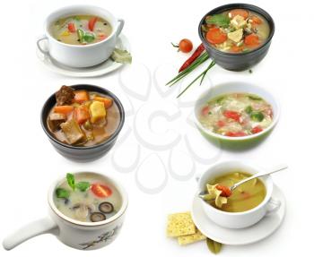 Royalty Free Photo of Bowls of Soup