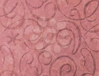 Royalty Free Photo of Old Worn Paper Texture With Floral Ornament
