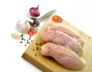 Royalty Free Photo of Fresh Raw Chicken Breasts With Spices