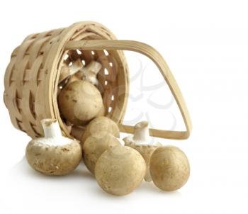 Royalty Free Photo of Mushrooms in a Basket
