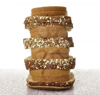 Royalty Free Photo of a Stack of Bread