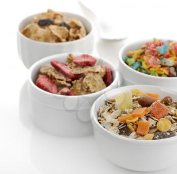 Breakfast Collection : Muesli And Flakes With Fruits And Nuts