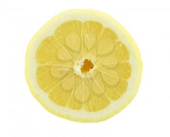 a slice of lemon , close up shot